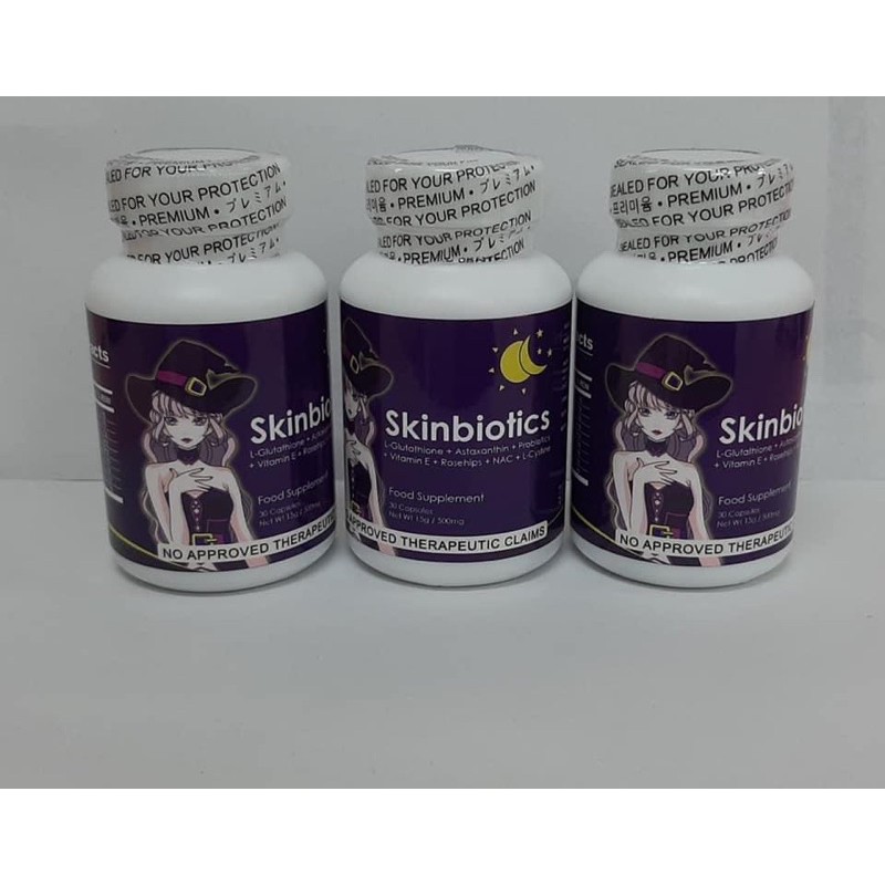SKINBIOTICS Astaxanthin + Probiotics + Vitamin E + Rosehips + Gl